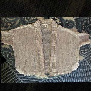 EILEEN FISHER S/P Tan Organic Linen Woven Open Front Cardigan Originally $298